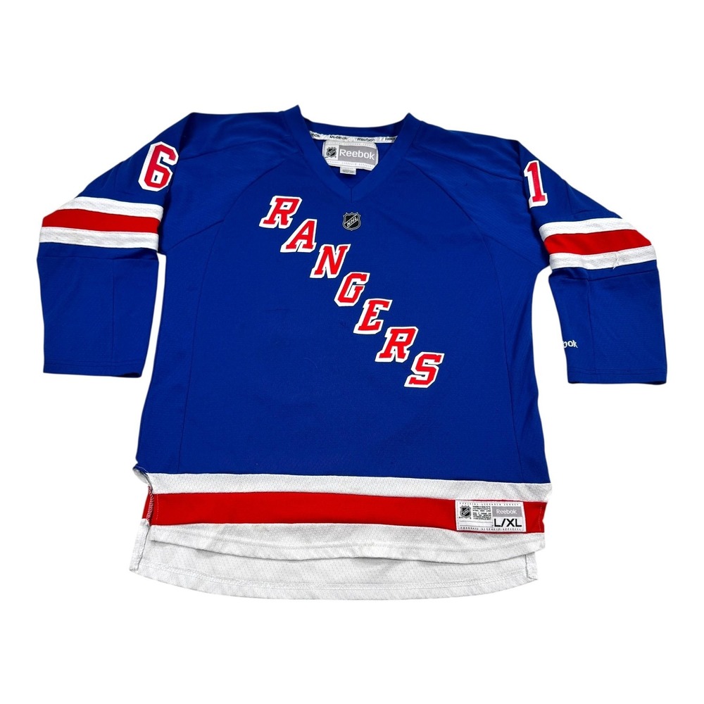New York Rangers Jersey Boys Youth L/XL Blue NHL Hockey Rick Nash 61 Reebok